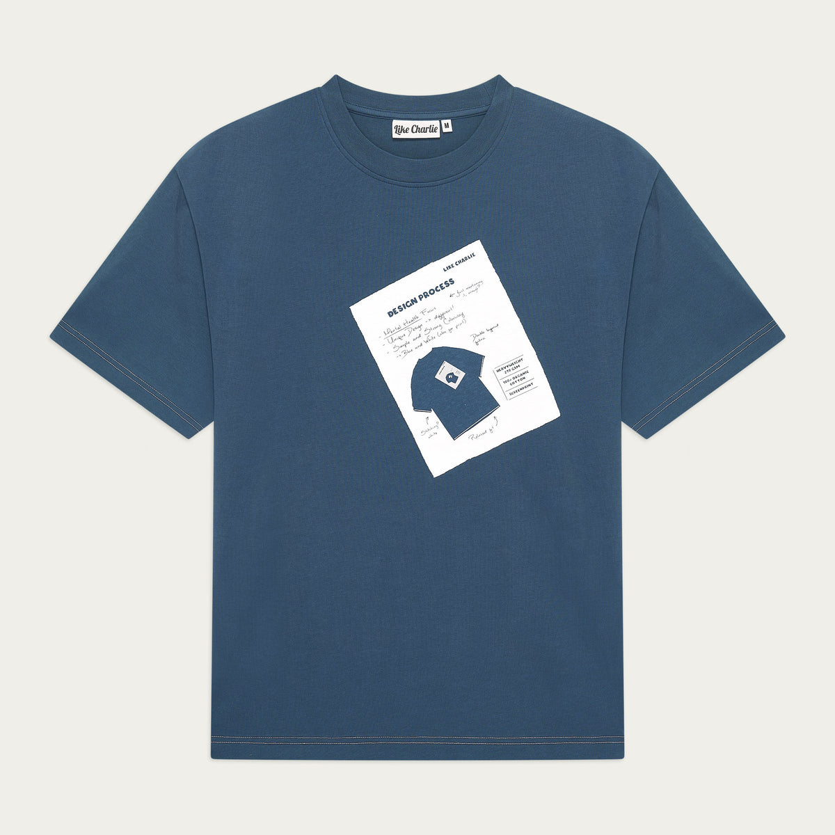 Design Process Marineblauw T-shirt