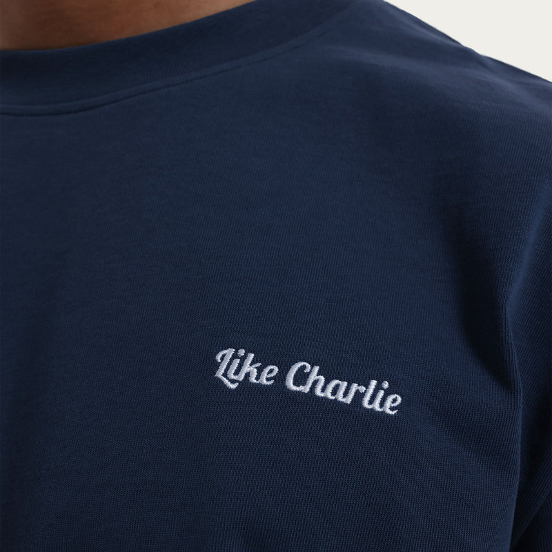 Basic Marineblauw T-shirt